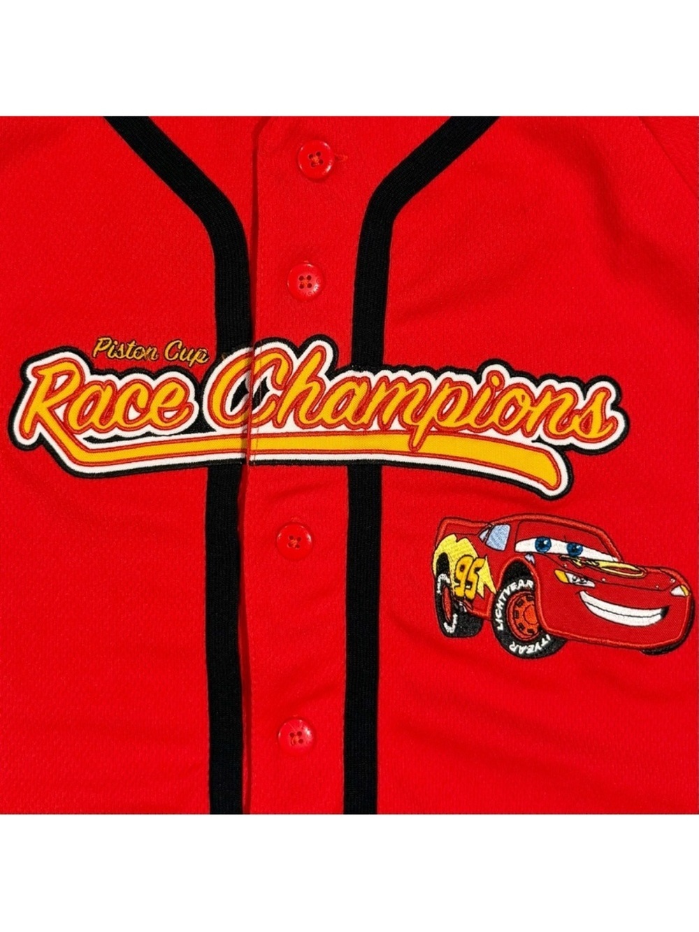 Vintage Cars Lightning McQueen Baseball Jersey Boys Medium Walt Disney World